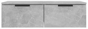 betonszürke szerelt fa faliszekrény 68 x 30 x 20 cm