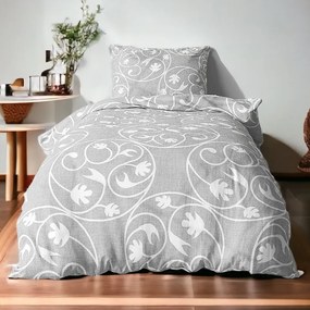 Pamut ágynemű ARZA GREY 4 részes 140x200 cm