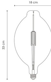 LED Dimmelhető izzó VINTAGE EDISON E27/4W/230V 3000K