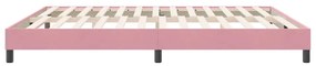 vidaXL rózsaszín bársony rugós ágy matrac nélkül 180x220 cm