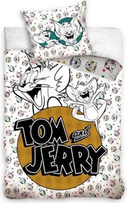 Tom és Jerry White ágyneműhuzat 140×200cm, 70x90 cm