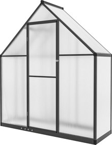 Outsunny polikarbonát üvegház 170×58×195 cm — állítható szellőző, zsanéros ajtó | Aosom