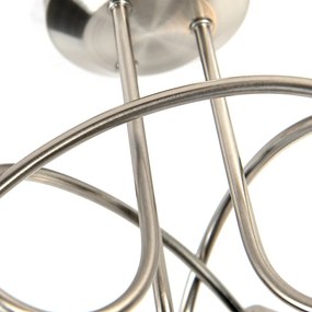 Klasszikus mennyezeti lámpa acél 3-lámpás - Fortress