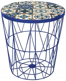 Kisasztal BOHO Ø 38 cm, kék