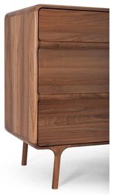 Barna diófa komód 90x90x45 cm Fawn – Gazzda