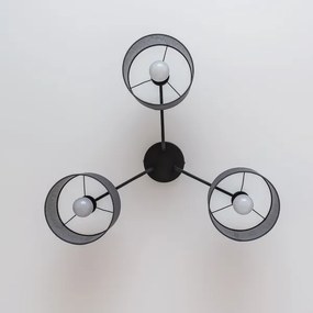 Ráépített csillár ALBA 3xE27/15W/230V szürke