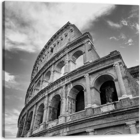 Vászonkép Colosseum fekete-fehér 80x80 cm