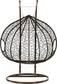 Függő dupla fotel, réz/barna/bézs, DALVEA 2 NEW