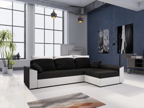 Sarok ülőgarnitúra Paragon L (fekete + fehér) (J). 1057368
