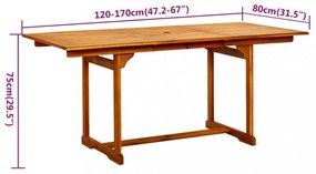 7 részes tömör akácfa kerti étkezőgarnitúra