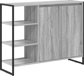 vidaXL Oldalsó szekrény Szürke Sonoma 96.5 x 30 x 75 cm Faanyag