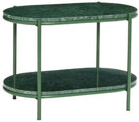 Sötétzöld márvány dohányzóasztal 34x58 cm Nusa – Hübsch