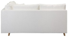 Fehér buklé sarokkanapé (bal oldali) Ariella – Ropez