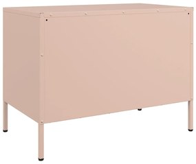 rózsaszín acél TV-szekrény 68 x 39 x 50,5 cm