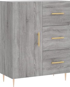 vidaXL szürke sonoma színű szerelt fa tálalószekrény 69,5 x 34 x 90 cm