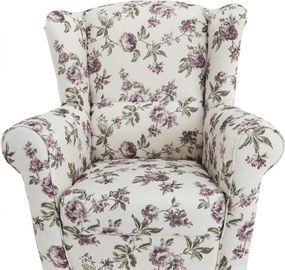 füles fotel puffal, szövet rose 18, ASTRID
