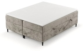 Világosbarna ágyneműtartós boxspring ágy 140x200 cm Araya – Maison de Rêve