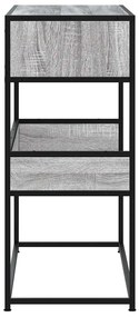 szürke sonoma színű szerelt fa tálalóasztal 90x35x80 cm