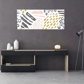 Kép - Absztrakt stroke-ok (120x50 cm)