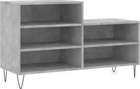 vidaXL betonszürke szerelt fa cipőszekrény 102x36x60 cm