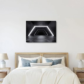 Üveg kép - Futurisztikus alagút (70x50 cm)
