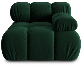 Zöld bársony kanapé modul (jobb oldali) Bellis – Micadoni Home