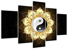 Kép - arany yin-yang (150x105 cm)