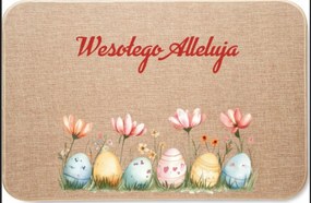 Lábtörlő Húsvéti Lenvászonból Vidám Halleluja Dekoratív