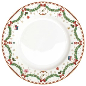 Krácsonyi porcelán lapostányér Magie de Noel