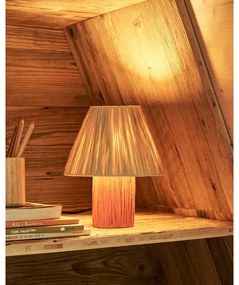 Natúr színű-terrakotta színű asztali lámpa (magasság 25 cm) Pulmi – Kave Home