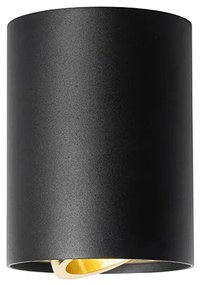 Mennyezeti spotlámpa fekete arannyal forgatható és dönthető - Rondoo up