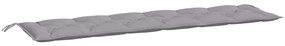 2 db szürke oxford szövet kerti padpárna 200 x 50 x 7 cm