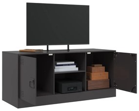 fekete acél TV-szekrény 99 x 39 x 44 cm