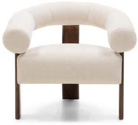 Krém design fotel KOKEI ALIA, dió dekoráció