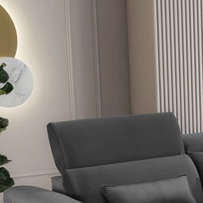 Sötétszürke bársony kinyitható-tárolóhelyes sarokkanapé (jobb oldali-heverő résszel) Foble – ELTAP