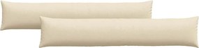 vidaXL Kanapé párnák 2 pcs Krém 200 x 40 cm szövet