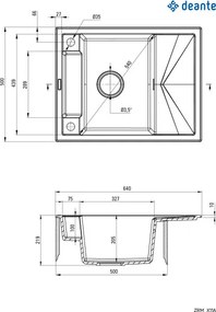 Magnetic gránit mosogató_metál grafit_1 medence+rövid csepegtető
