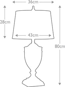 Quoizel Dennison QZ-DENNISON-BB Asztali lámpa 1x100W/E27