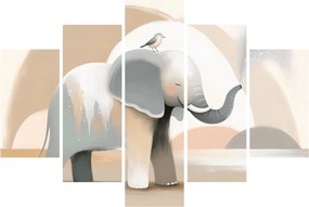 Kép - Elefánt pasztell színekben (150x105 cm)