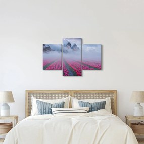 Kép - Tájkép tulipánmezőkkel (90x60 cm)