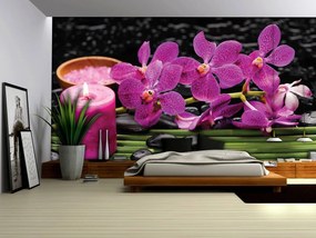 Fotótapéta - Rózsaszín orchideák (152,5x104 cm)