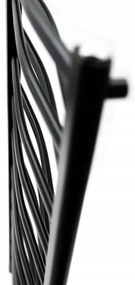 Regnis 3D Teardrop, Fűtés 540x675mm, 389W, matt fekete, L3D70 / 50 / FEKETE