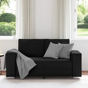 Kétszemélyes kanapé Fekete 120 cm Műbőr