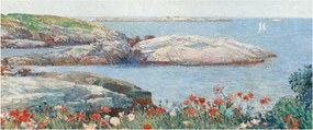 Kép - Childe Hassam, Poppies,  Isles of Shoals, reprodukciók (120x50 cm)