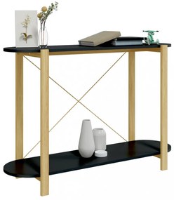 fekete szerelt fa tálalóasztal 110 x 38 x 75 cm