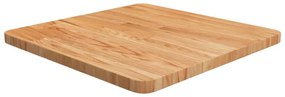 világosbarna kezelt tömör tölgyfa négyzet asztallap 50x50x2,5cm