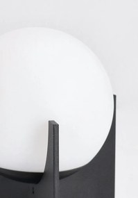 Fekete fém LED dimmelhető asztali lámpa műanyag búrával (magasság 16 cm) Cardamom – Bizzotto