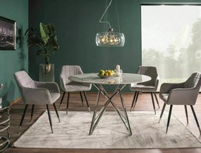 Murano étkezőasztal kerek 90cm króm