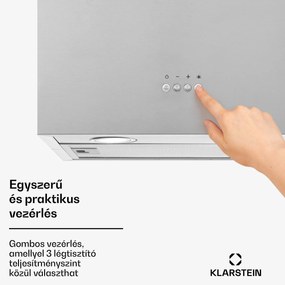 Klarstein Structura, páraelszívó, elszívás/keringetés, 624 m³/ó, A energiahatékonysági osztály, LED, nemesacél