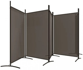 5 paneles antracitszürke szövet térelválasztó 433x180 cm